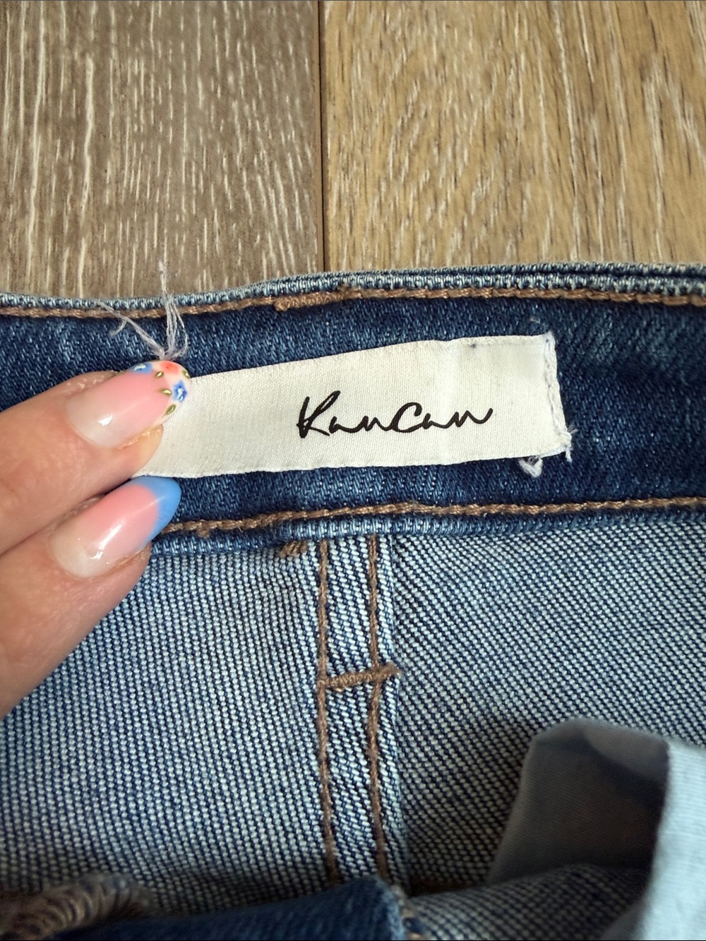 KanCan Dark Blue Distressed Skinny Jeans - Picture 3 of 5